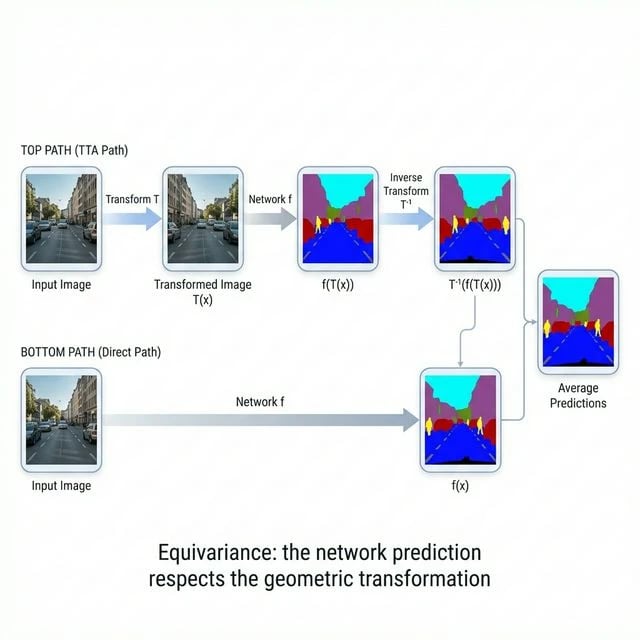 TTA equivariance schema for semantic segmentation