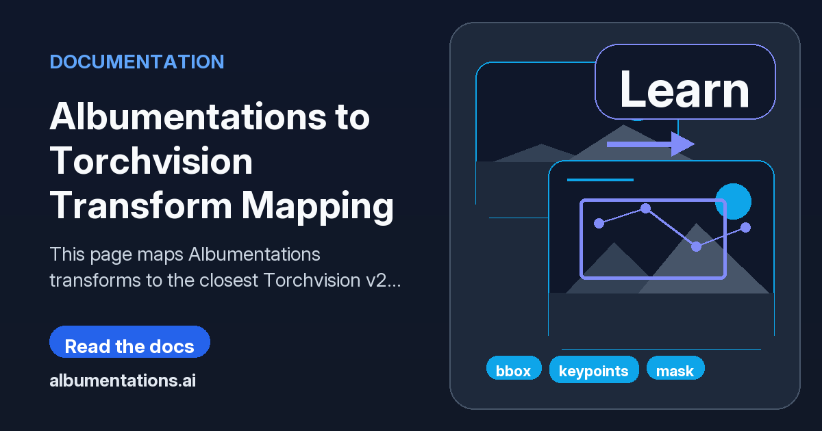 Albumentations to Torchvision Transform Mapping | Albumentations